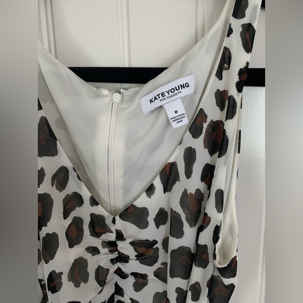 Kate Young For Target Leopard Print Dress with Red Accent - Picture 4 of 9